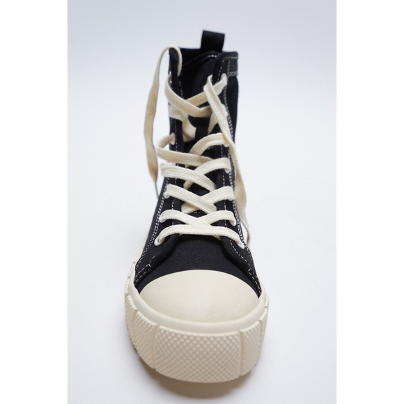 ZARA Canvas High-Top Trainers - Picture 3 of 13
